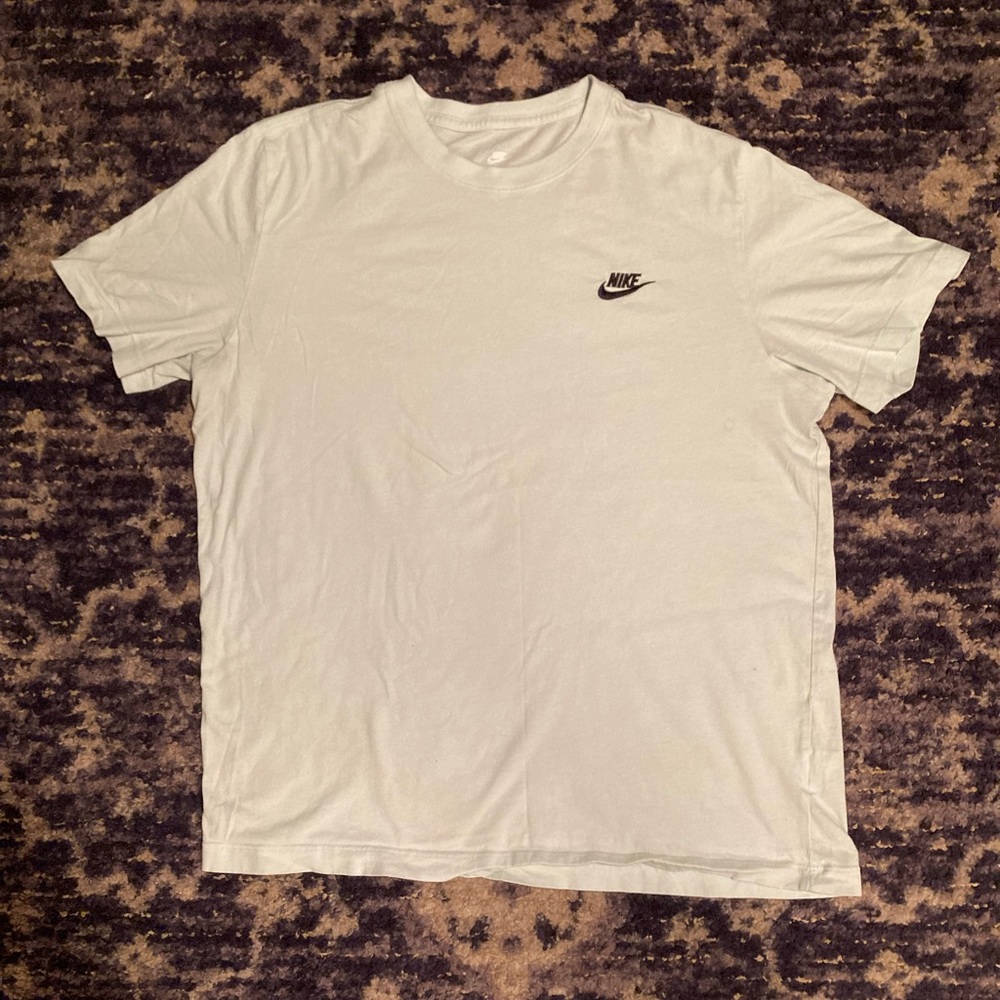 Nike black check white/light-blue athletic t-shirt